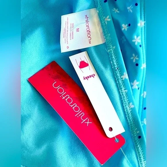 Xhilaration Women’s Baby Blue Floral Bikini Bottom Medium Size - Picture 10 of 10